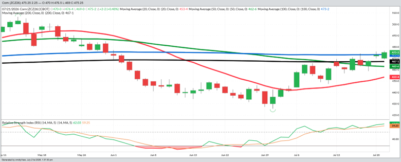 December Corn – Daily