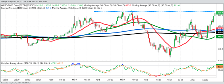 December Corn – Daily