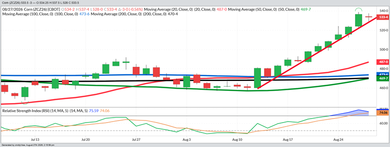 December Corn - Daily