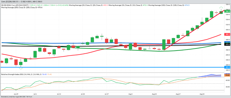 December Corn – Daily