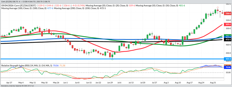 December Corn – Daily