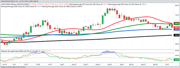 December Wheat – Daily